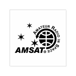 Själv-Inking frimärke för AMSAT-logotyp Självfärgande Stämpel