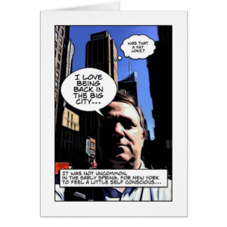 själv-medveten stad hälsningskort