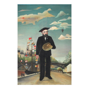 Själv: Porträtt – Landskap, Henri Rousseau 1890 Fototryck