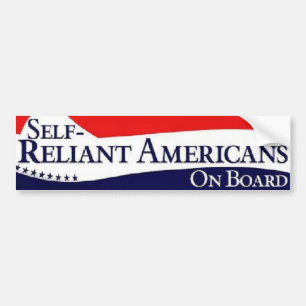 Själv-Reliant amerikaner ombord (patriotiskt) Bildekal