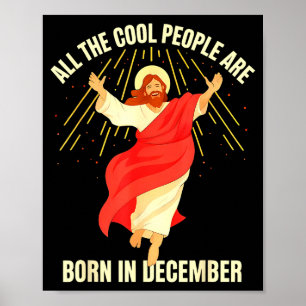 Själva Folk Föds I December Kristna Jul Poster