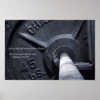 Själva järn kallar till manar. poster