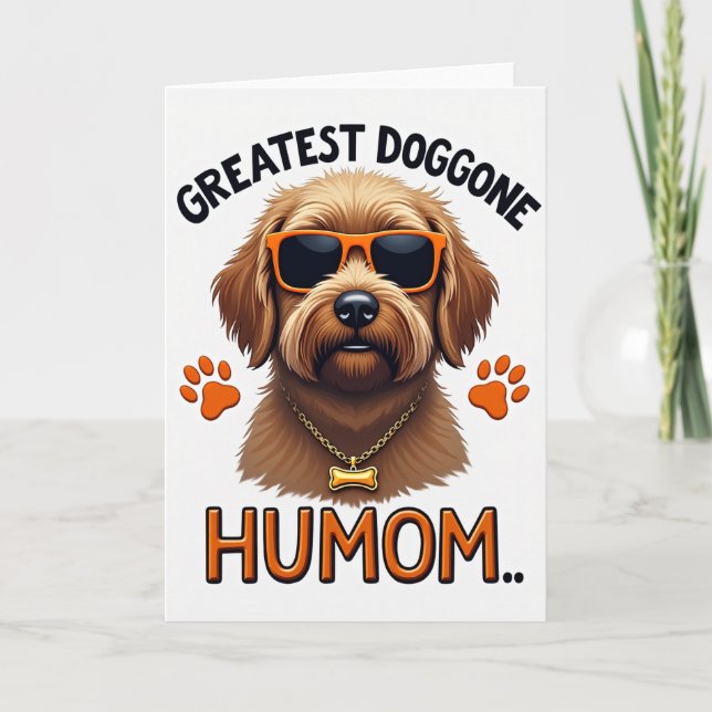Själva Mors dag-kort med hund Kort (Framsida)