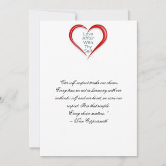 Självaktningkort Tack Kort