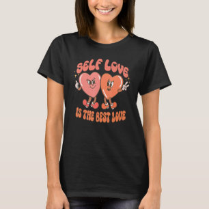 Självaste Kärlek är det bästa Kärlek Groovy Valent T Shirt