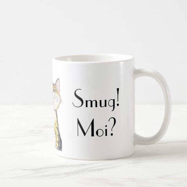 "Självbelåtet! Moi?", muggdesign Kaffemugg (Höger)