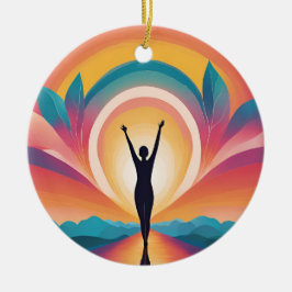 Självbestämmande och självbestämmande för Kärlek Julgransprydnad Keramik