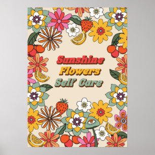 Självbetjänande av solskenblommor poster