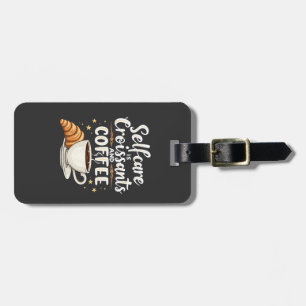 Självbetjäning är Croissant och kaffekaffeinpatesi Bagagebricka