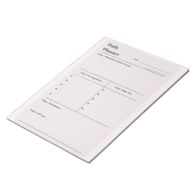 Självbetjäning, daglig planering/Att göra-lista Anteckningsblock (Vinklad)