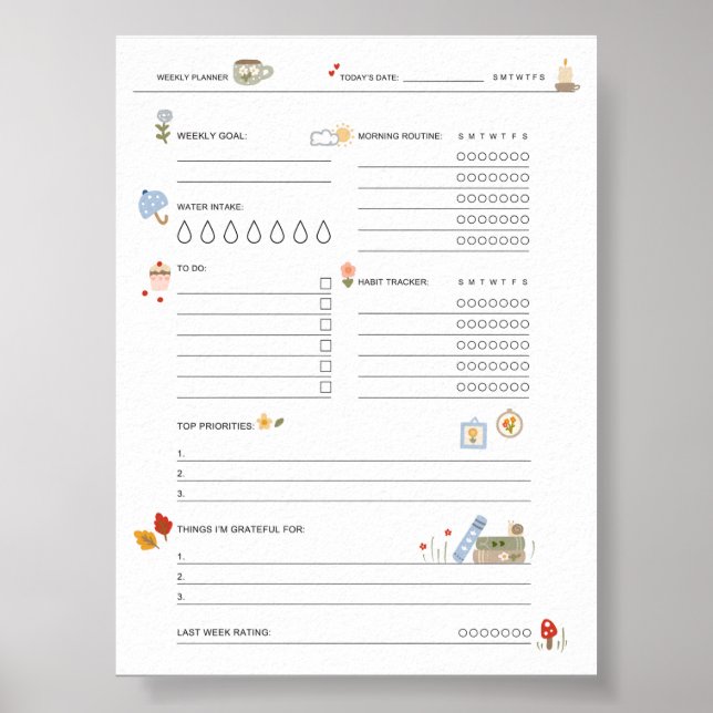 Självbetjäningsplan för Busy Mammor Mysiga Hälsa Poster (Framsidan)