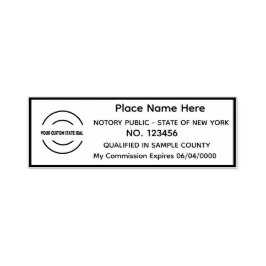 Självbläckande personlig notarie stämpel