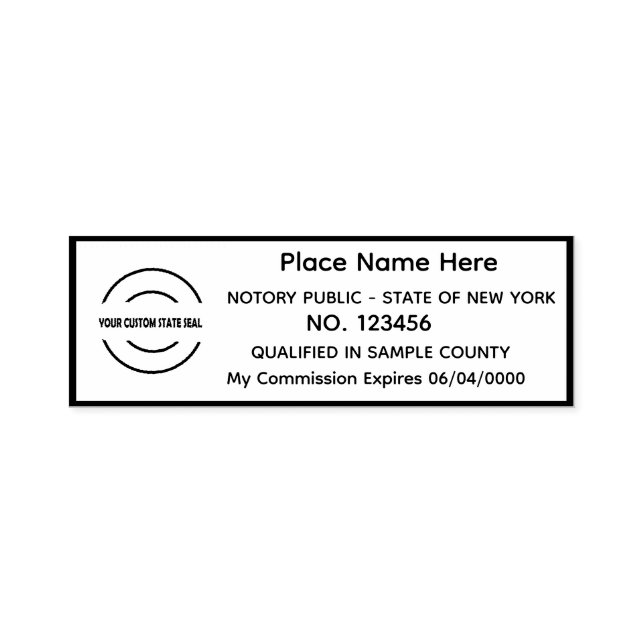 Självbläckande personlig notarius publicus stämpel (Design)