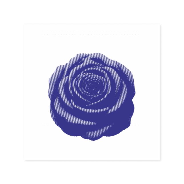 Självbläckande stämpel - Röd Ros Blomma (Design)