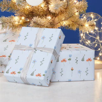 Självblommigt sömlöst mönster presentpapper