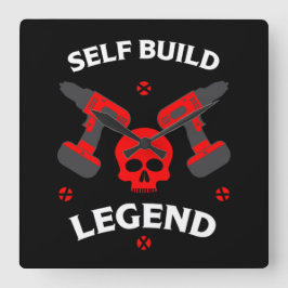 självbyggt hem fyrkantig klocka