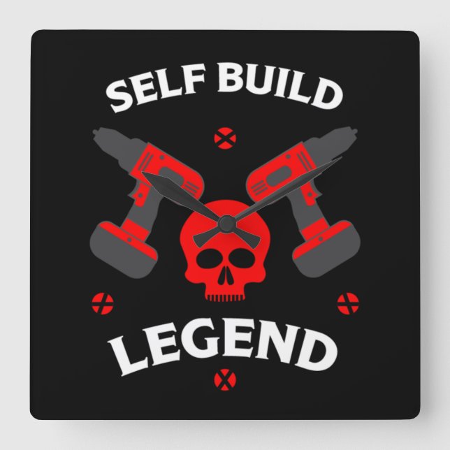 självbyggt hem fyrkantig klocka (Framsida)