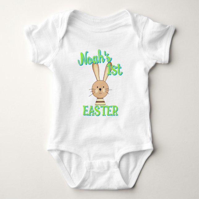 Självdesignad Påskglad Kanin Klänning för Småbarn  T Shirt (Framsida)