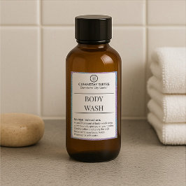 Självdesignade logotyp blomkant kroppsvårdstvätt e mat etikett