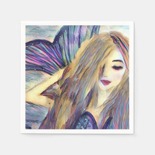 Självdesignade pappers tallrikar med tema havsfrök pappersservett