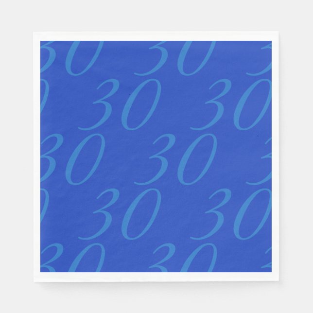 Självdesignade Pappersservetter - Marinblå, för Ba (Framsidan)