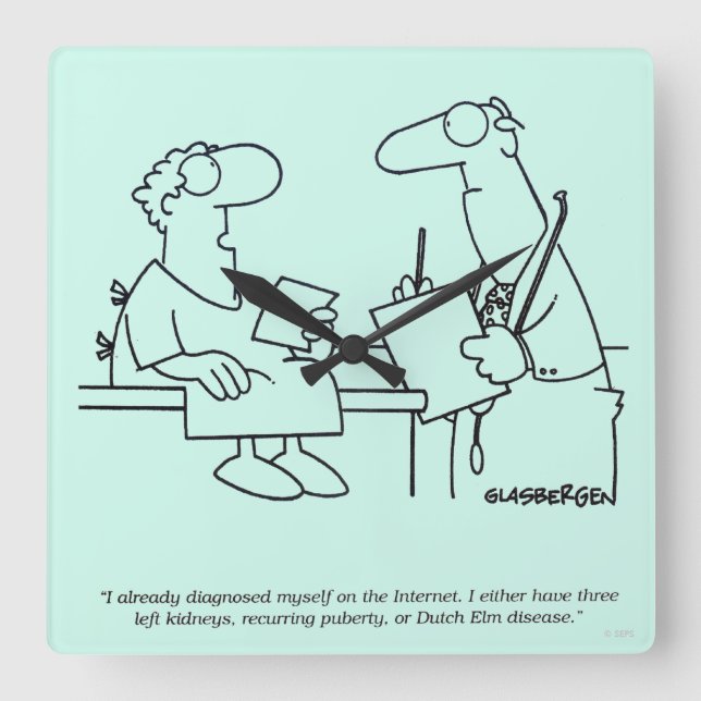 Självdiagnos Fyrkantig Klocka (Framsida)