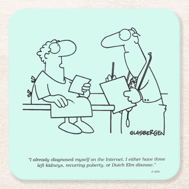 Självdiagnos Underlägg Papper Kvadrat (Framsidan)