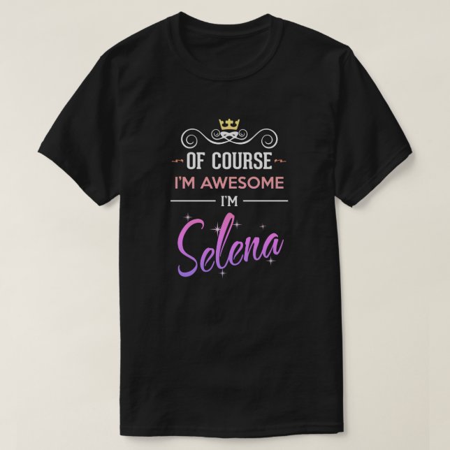 Självfallet är jag Fantastisk Namn T Shirt (Design framsida)