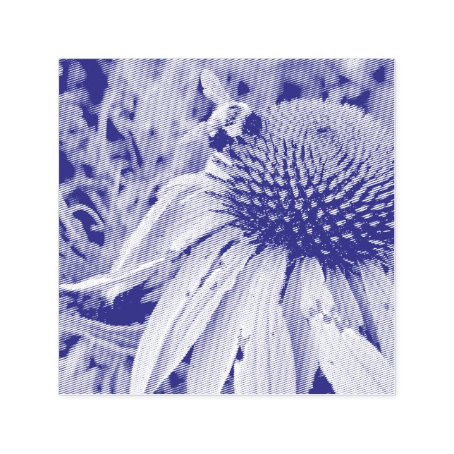 Självfärgande gummistämpel med bin och blomster stämpel (Design)