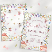 Självfödd blomma Äng Fairy Trädgård 1-års födelsed