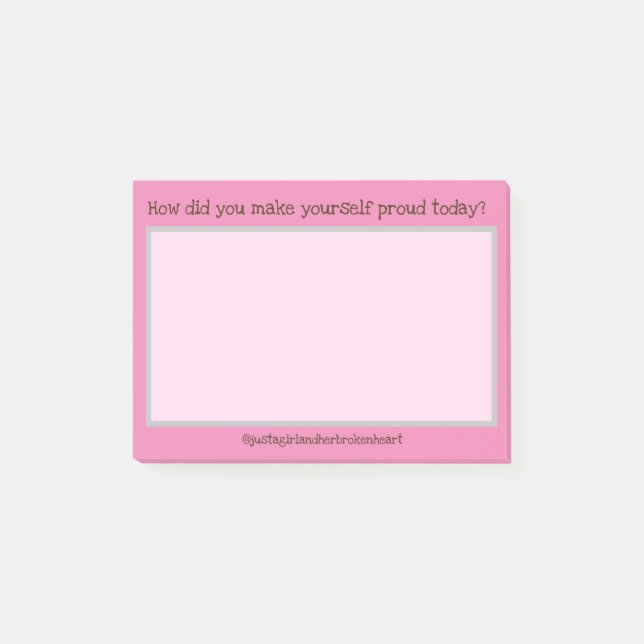 Självförbättring varje dag post-it block (Framsida)