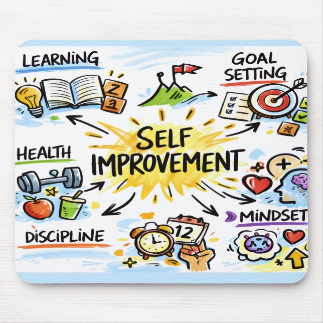 Självförbättringsmusmatta Musmatta (Framsidan)