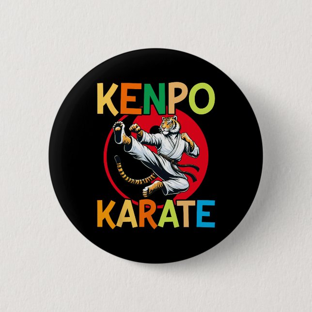 Självförsvar Kenpo Karate Martial Arts Knapp (Framsida)