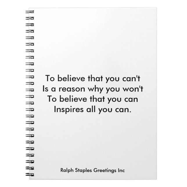 Självförtroende Anteckningsbok (Framsidan)