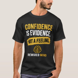 Självförtroende är bevis, inte en känsla | Svart T Shirt