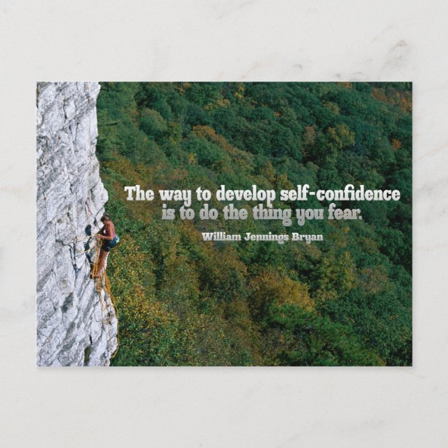 Självförtroende - inspirationerande vykort (Framsida)