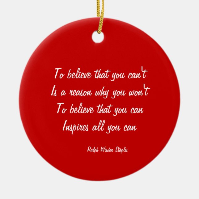 Självförtroende Julgransprydnad Keramik (Framsidan)