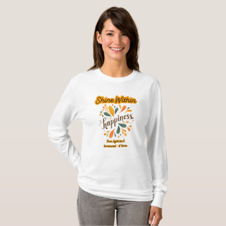 självförtroende, lycka, text, inspirerande t shirt