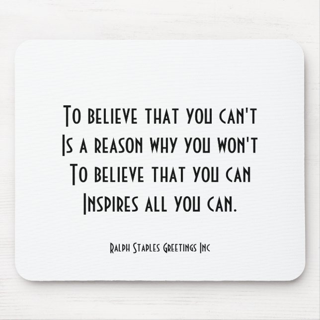 Självförtroende Musmatta (Framsidan)