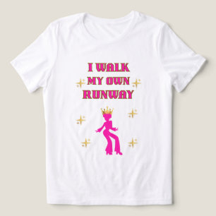 Självförtroende Passion Rosa Vit Motiverande Kvinn T Shirt