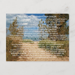 SJÄLVFÖRVÄRMNING FRÅN CANCER & SJUKDOM POSTCARD VYKORT