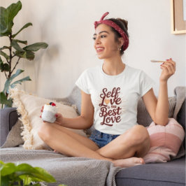 Självfr Kärlek inspirationsincitatmarkör T Shirt