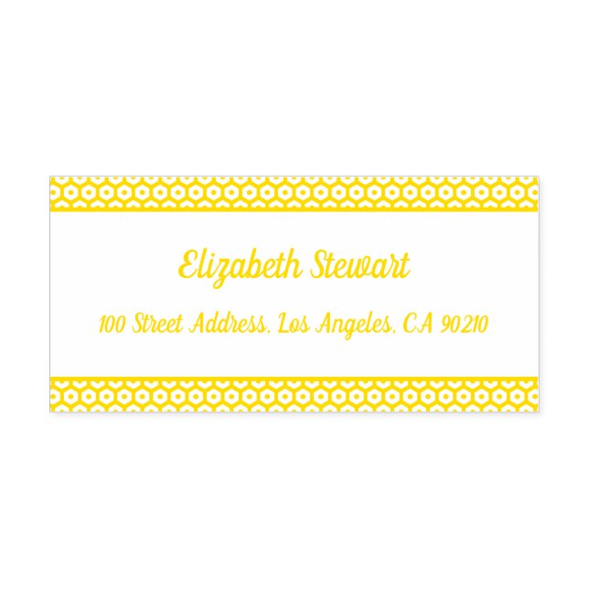 Självfyllande Returadress för Honeycomb-design i F Självfärgande Stämpel (Design)