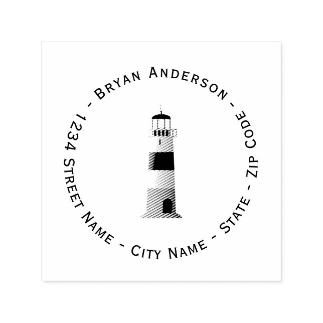 Självfyllande Returadress Frimärke Självfärgande Stämpel (Design)