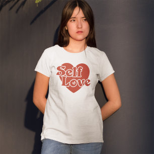 Självgående, Kärlek Retro-inspirerande positiv off T Shirt