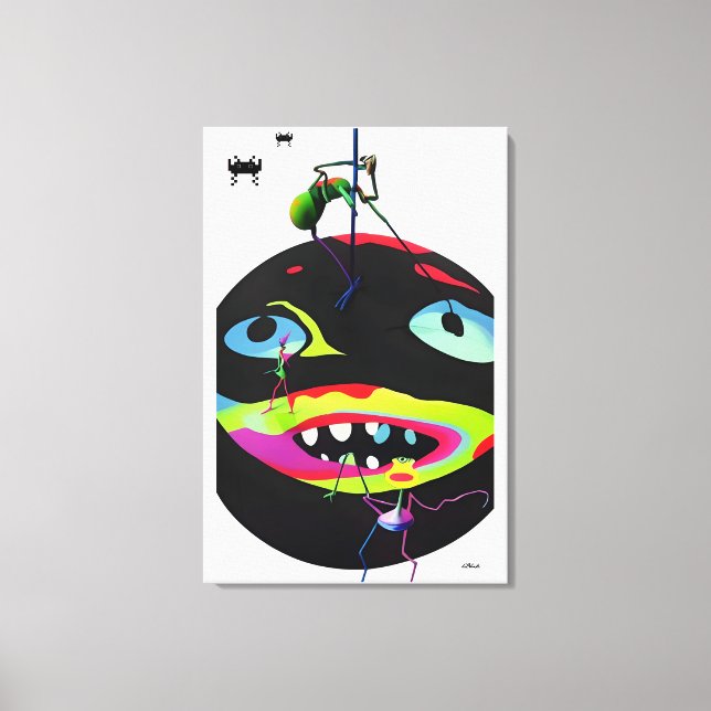 Självgenererade Stressmonster Canvastryck (Framsida)