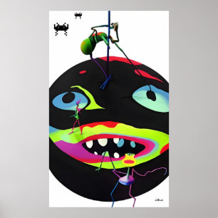 Självgenererade Stressmonster Poster