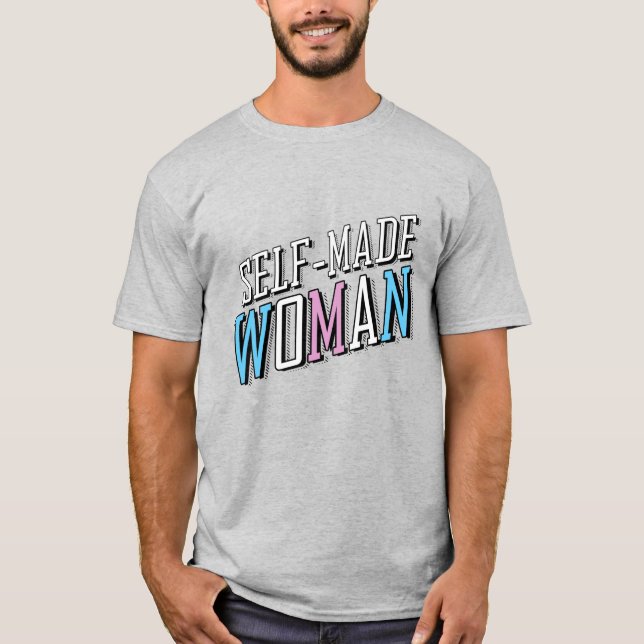 Självgjord kvinna t shirt (Framsida)