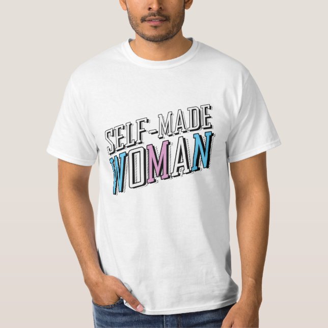 Självgjord kvinna t shirt (Framsida)