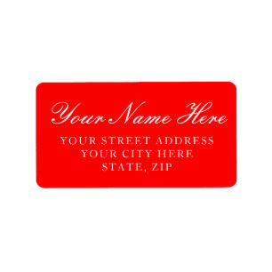 Självhäftande etiketter med fast röd färg för anpa adressetikett